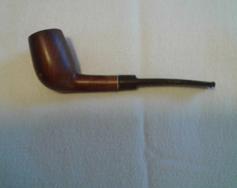 Vintage "Elsinor Pipe", Imported Briar, Circa 1960s, 1 7/8" T x 5 3/4" L x 1 1/4" D, Chipped Stem