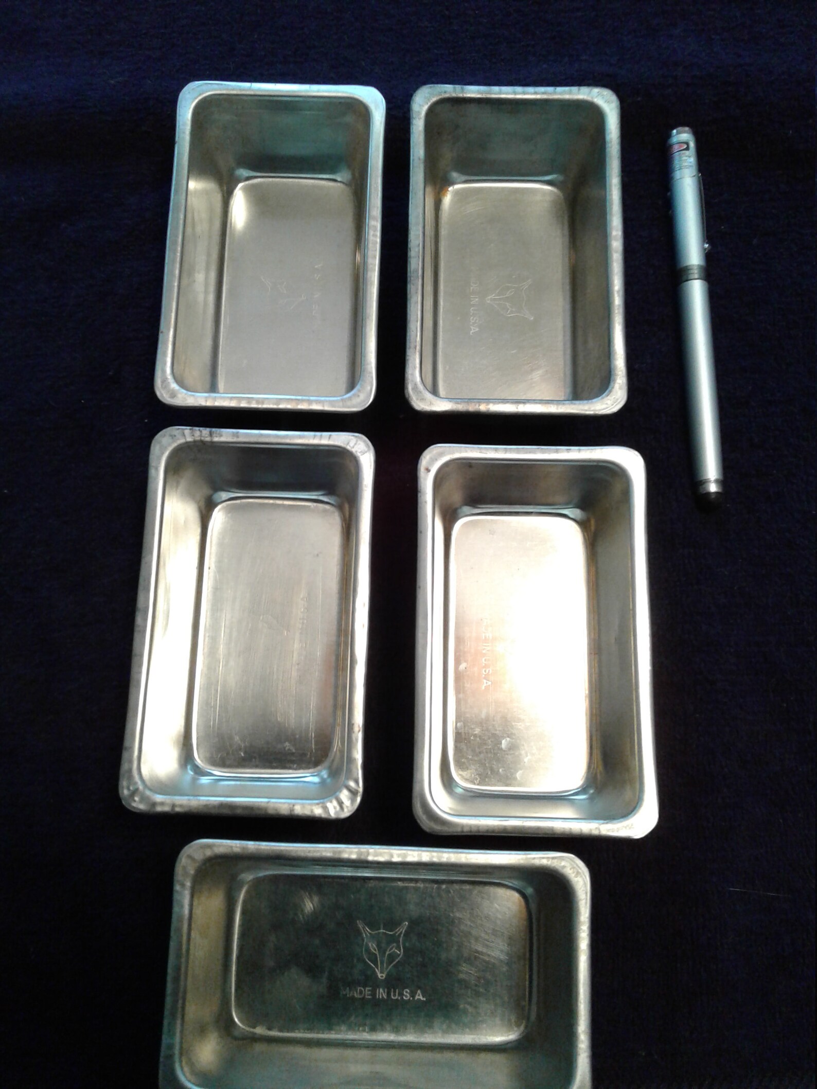 Vintage Mini Tin Loaf Pan Set of 5 Circa 1980s Very Good Etsy