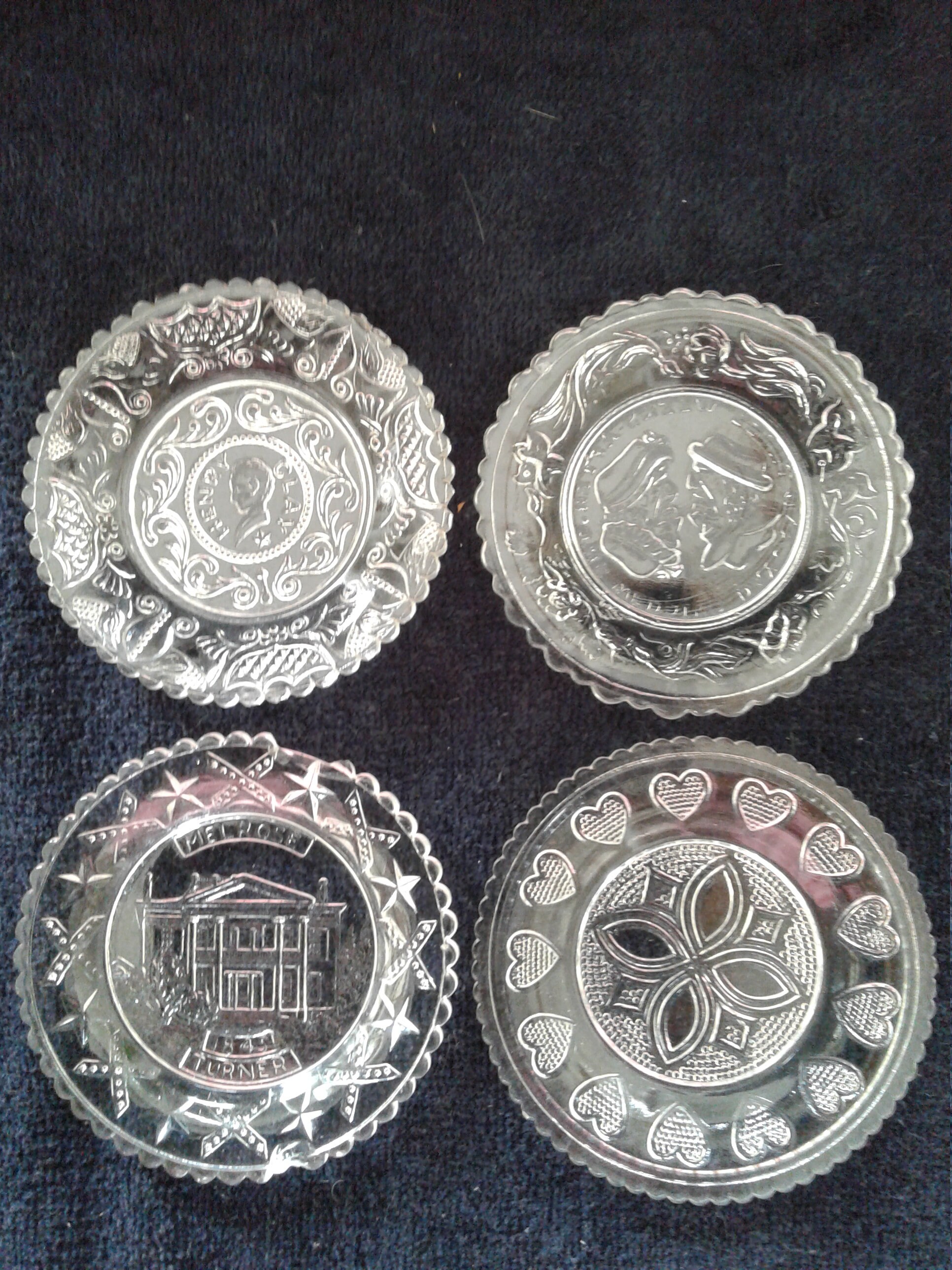 Vintage Westmoreland Glass Cup Plates Melrose Turner Etsy