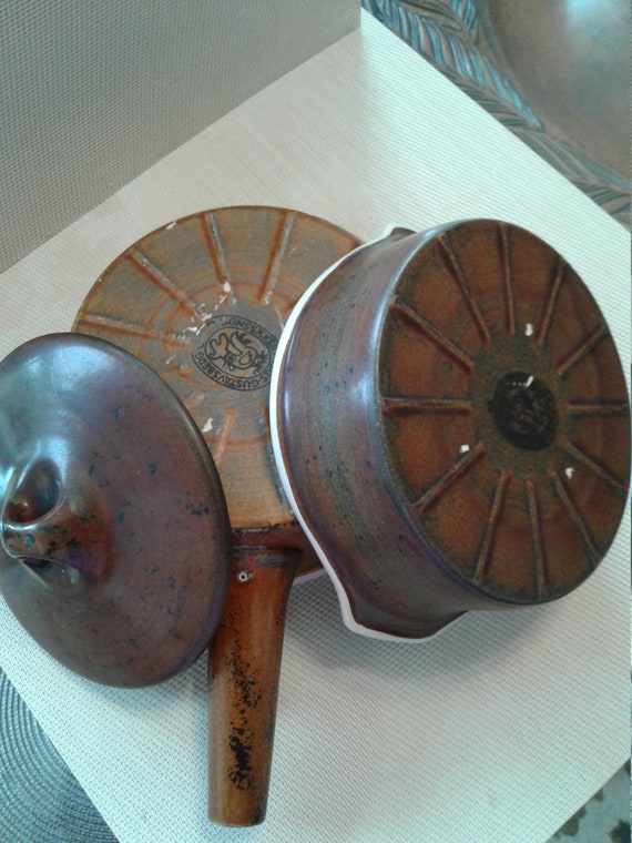 Vintage Stig Lindberg Gustavsberg, Casserole Dishes, One With