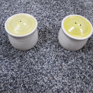 Vintage Franciscan Earthenware China, &quot;Hacienda Gold&quot;, Salt and Pepper Shakers, Made in California, Circa 1964-1976, Mint Condition