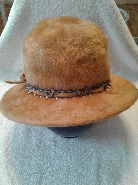 Norman Durand Original Vintage Hat Norman Durand Original Designer Black Hat from the 1950-60s  main image 4