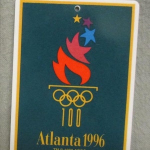 Vintage Hallmark Ornament, 1996, &quot;Games of XXVI Olympiad Atlanta, GA&quot;, No Original Box, Very Good Vintage Condition, Metal