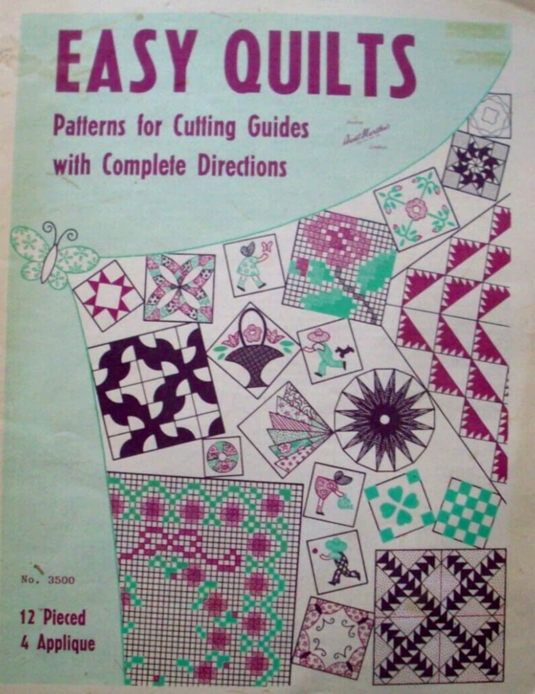 Vintage Quilt Pattern Book, 1970s, "easy Quilts No. 3500", 15 Pages, 25 ...