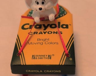 Vintage Hallmark Keepsake Ornament, 1990 Crayola Crayons, "Bright Moving Colors", Mint Condition, Original Box,  875QX485 6,