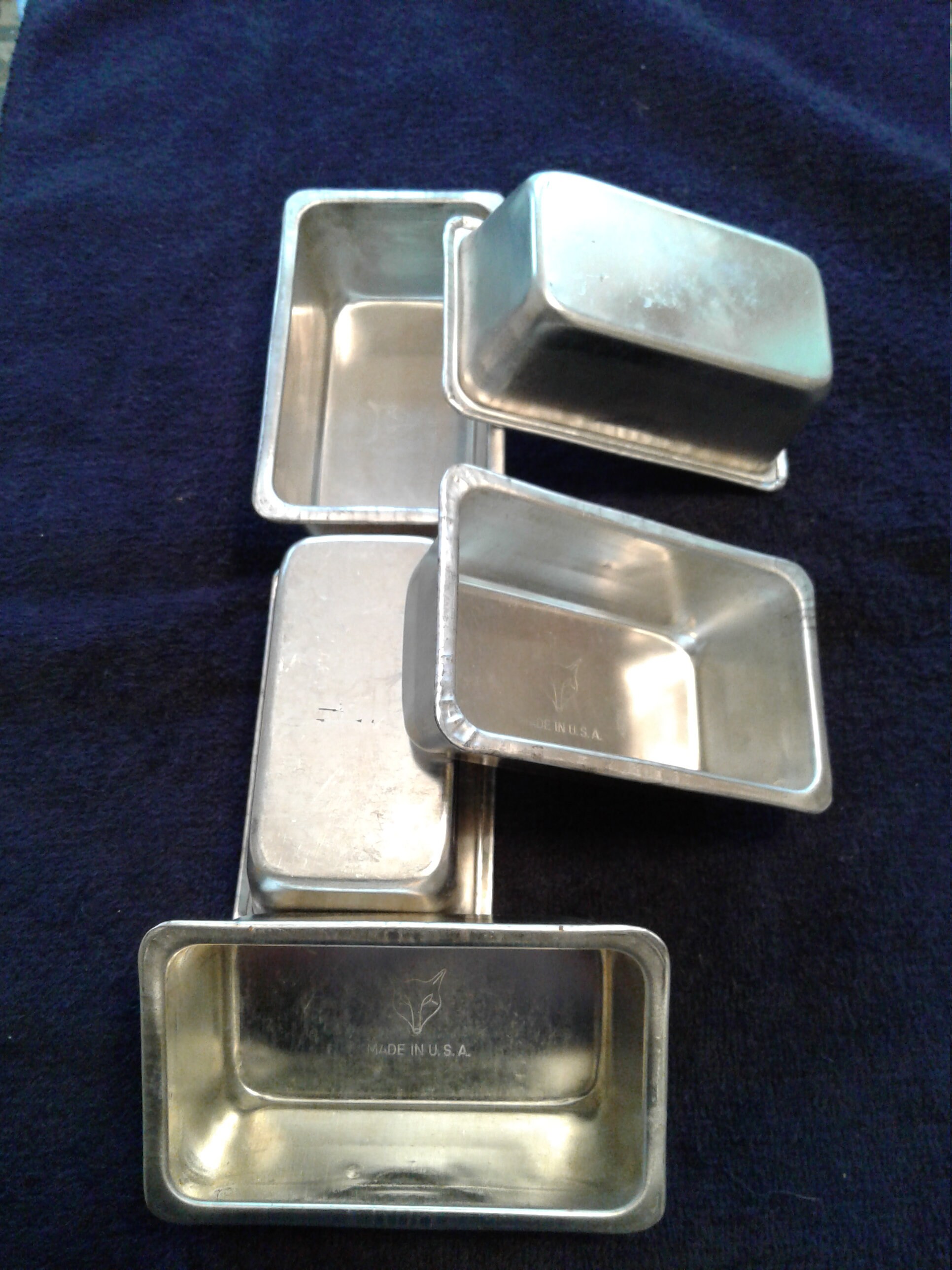 Vintage Mini Tin Loaf Pan Set of 5 Circa 1980s Very Good Etsy