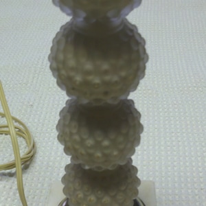 Vintage Pink Hobnail Glass Vanity Table Lamp, Circa 1950s