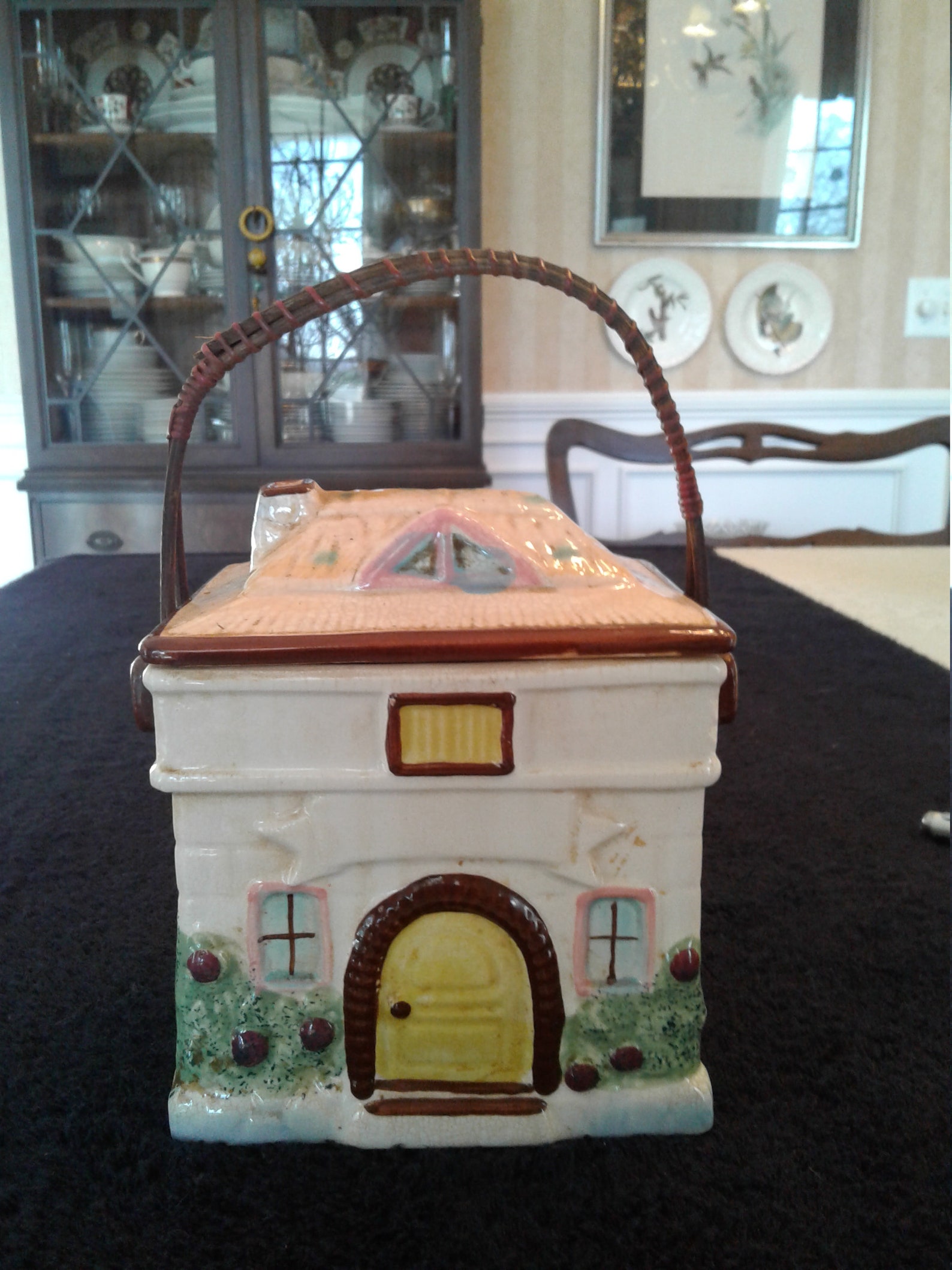 Vintage Ceramic House Cookie Jar Made in Japan Circa 1940s Etsy