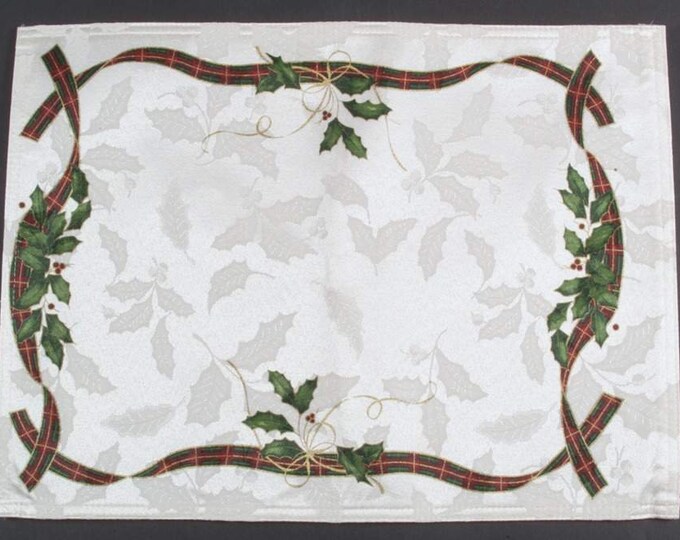 Vintage Lenox Dimension Collection, holiday Nouveau Placemats, Holly