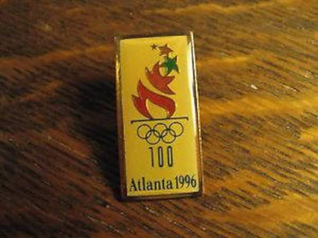 Vintage Atlanta 1996 Olympics Pins, '100th Olympic Torch' and 'ocoee