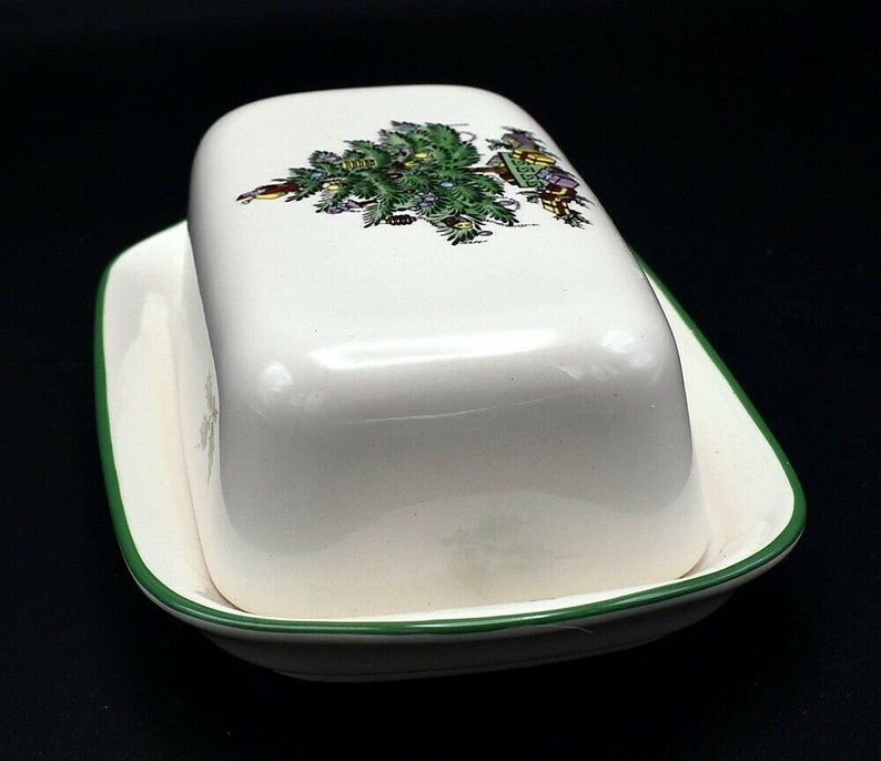 Vintage Spode Christmas Tree Covered Butter Dish | Etsy