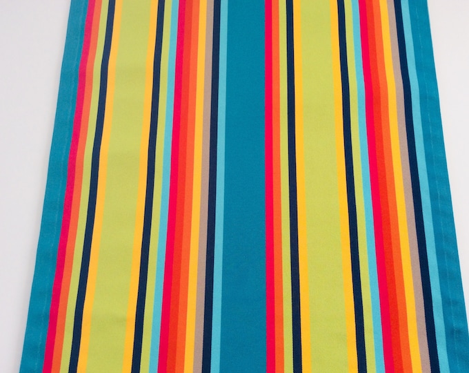 Deckchair Canvas, Trixie Turquoise Stripe, Heavy Duty, Per Meter