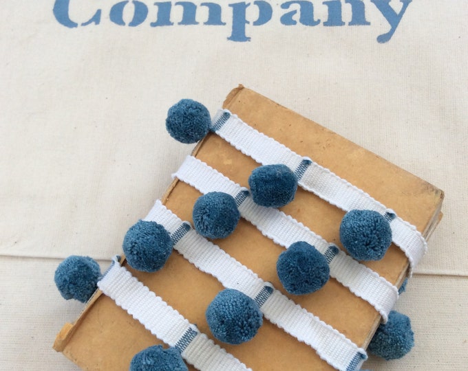 Forget Me Not Bobble Trim Fringe 100% Cotton, Superb Quality,  Per Meter
