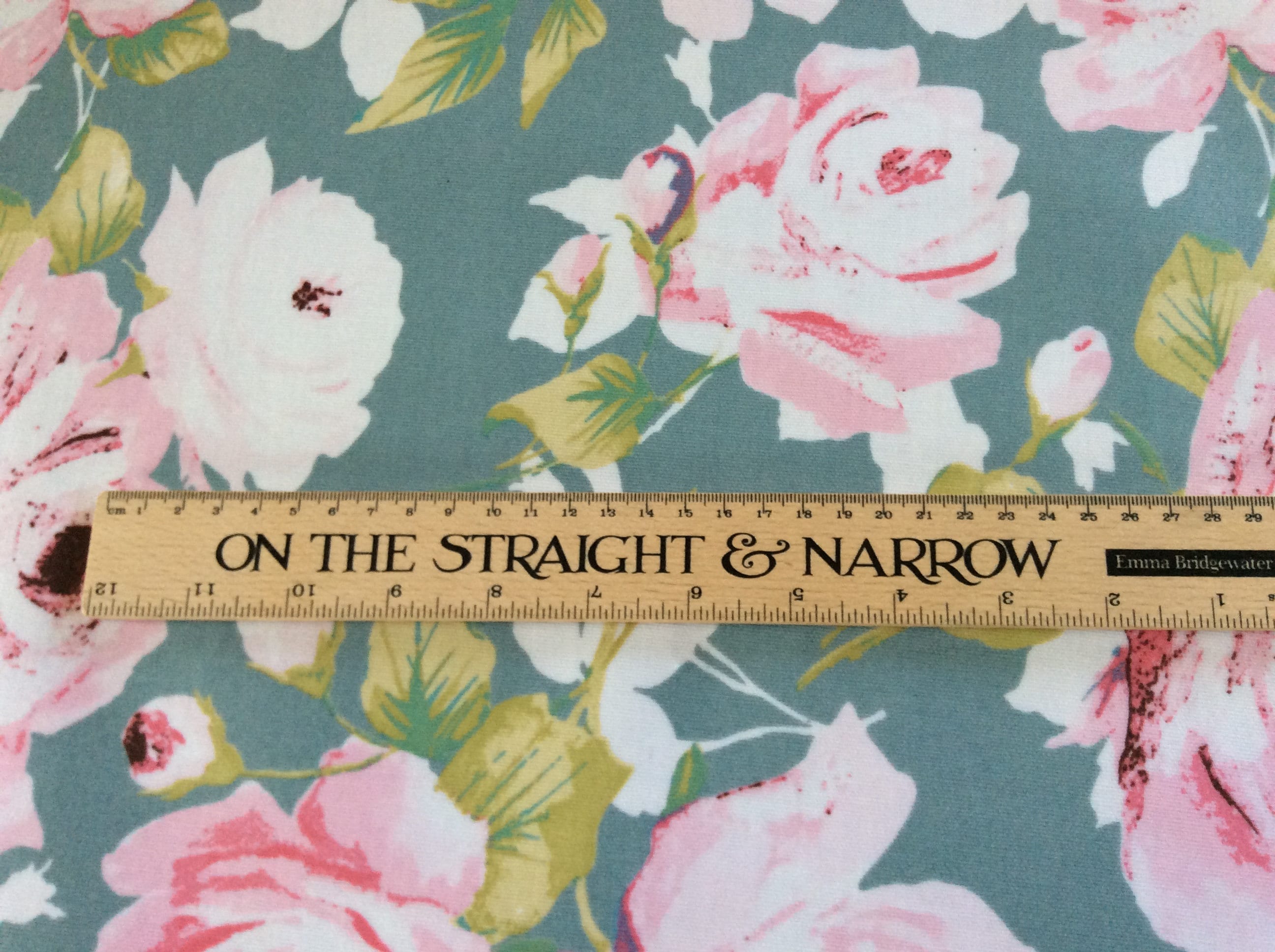 Oilcloth Fabric, PVC Coated, Summer Rose Design, Matt Coated, Per Meter