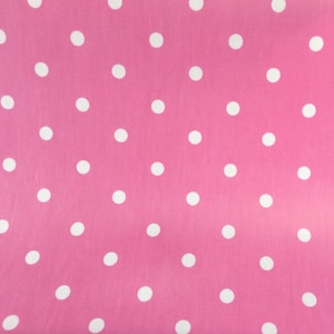Tissu toile cirée, enduit de PVC, pois Clarke & Clarke, rose bonbon, au mètre