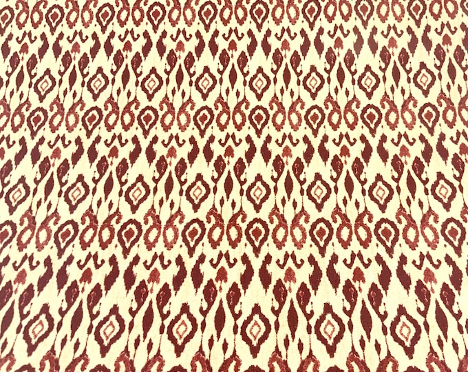 Oilcloth Fabric, Exclusive Morris Designs, Kalan in Ruby,  PVC coated Cotton, Superb Quality, Per Meter