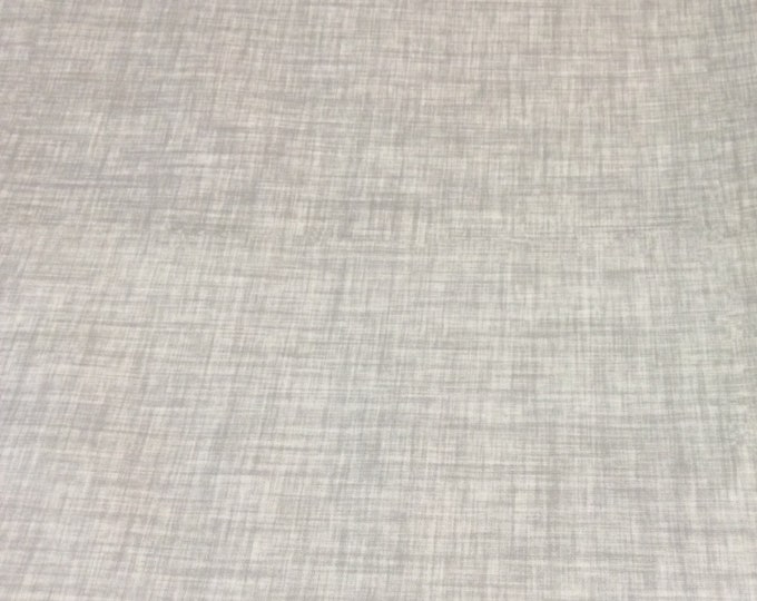 Oilcloth, PVC coated fabric, Clarke & Clarke Henderson Design, Soft Grey linen Effect, Per Meter