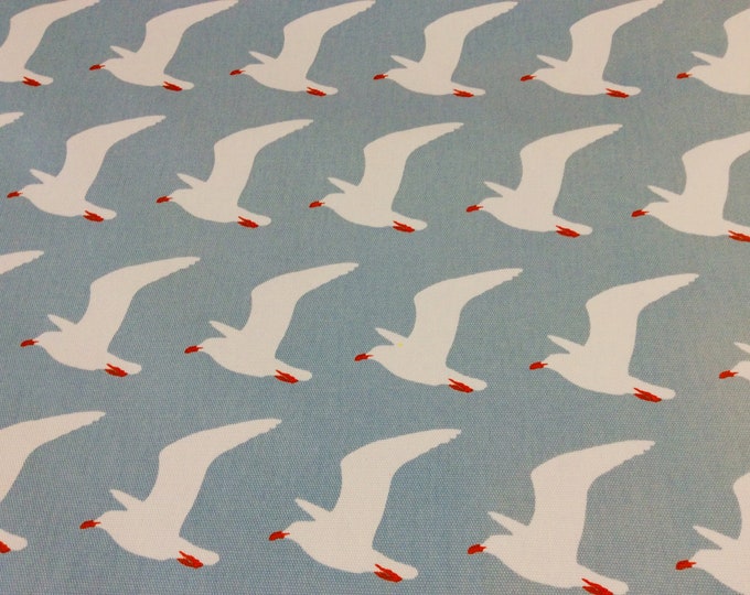 100% Cotton Fabric, Anorak Seagulls Design,  Heavy Weight Cotton, Superb Quality, Per Meter