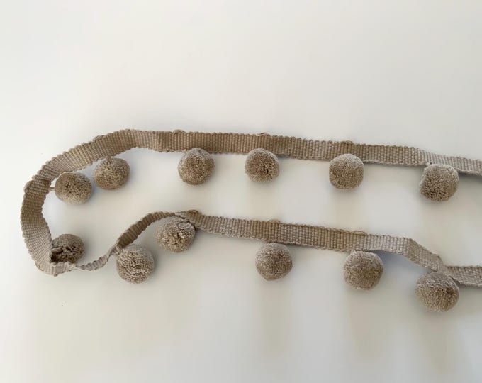 Beech Colourway  Bobble Trim Fringe 100% Cotton, Superb Quality,  Per Meter
