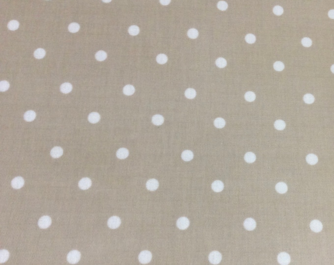 Oilcloth Fabric, PVC Coated, Beige Spot, Polk Dots Design, Per Meter