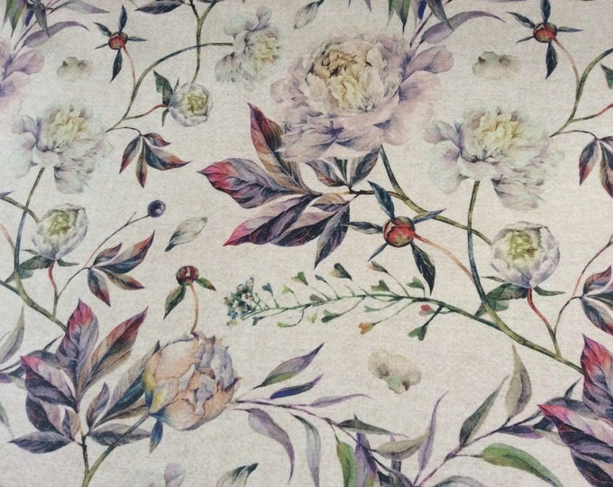 Oilcloth Fabric, PVC Coated, Exclusive Morris Designs, Jardin Floral, Per Meter