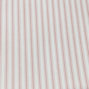 Tessuto in tela cerata, rivestito in PVC, a righe vintage francesi, colore rosso tenue, al metro