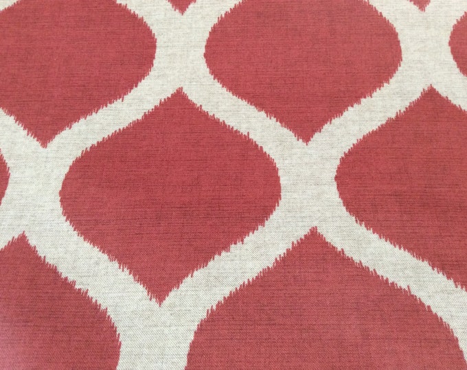 Oilcloth Fabric, Exclusive Morris Designs, Valencia, Raspberry Colourway,  PVC coated Cotton, Superb Quality, Per Meter
