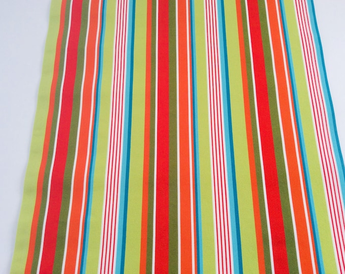 Deckchair Canvas, Judy, Green and Orange Stripe, Heavy Duty, 1.5 Meter Length