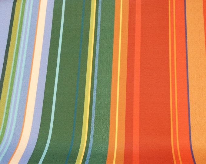 Oilcloth Fabric, PVC Coated, French Stripes, Nice Stripe, Per Meter