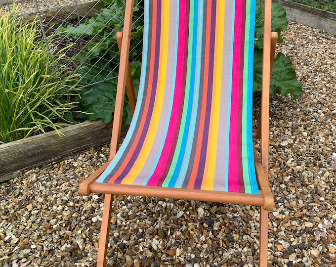 Luxury Hardwood, Bespoke Deckchair in a choice of fabrics