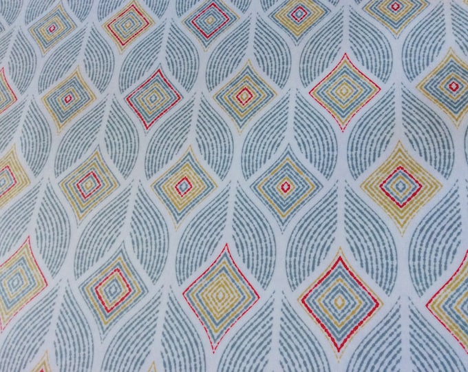 Oilcloth Fabric, Exclusive Morris Designs, Helena in Duck Egg Blue,  PVC coated Cotton, Superb Quality, Per Meter