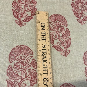 Oilcloth Fabric, Exclusive Morris Designs, Amara in Indian Red, PVC coated Cotton, Superb Quality, Per Meter image 4