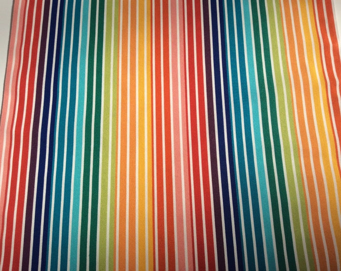 Deckchair Canvas, Connie, Multicoloured Stripe, Heavy Duty, Per Meter