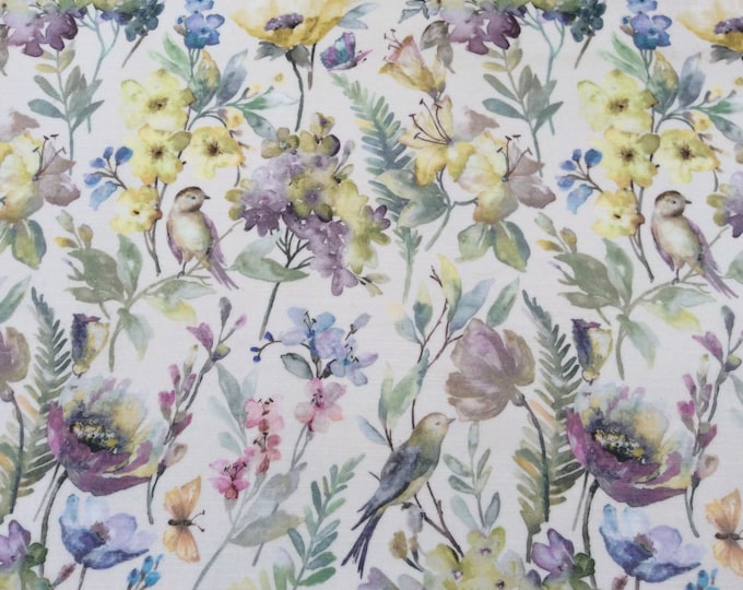 Oilcloth Fabric, PVC Coated, Spring Meadow Design, Matt Coated, Per Meter