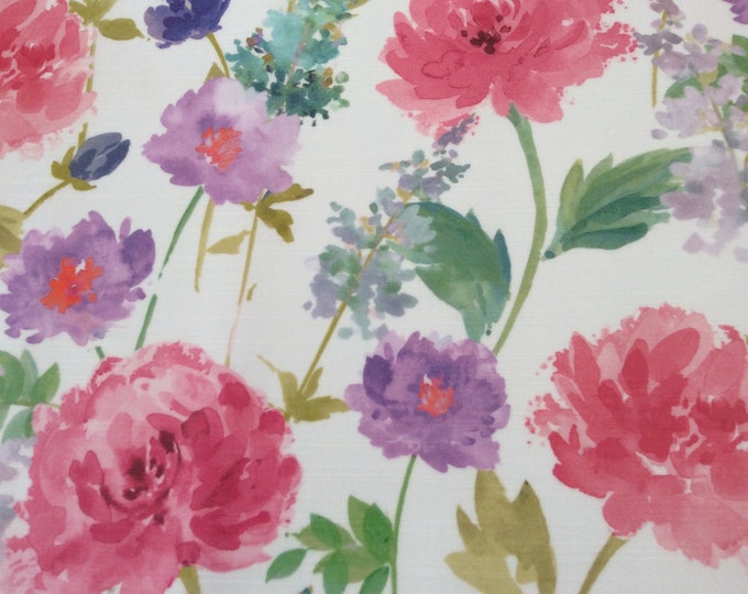 Oilcloth Fabric, PVC Coated, Peony Design, Matt Coated, Per Meter