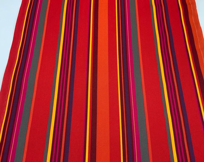 Deckchair Canvas, Nancy,  Raspberry & Orange Stripe, Heavy Duty, 1.5 Meter Length