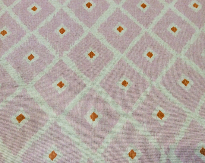 Oilcloth Fabric, Exclusive Morris Designs, Pandora in Blush Pink,  PVC coated Cotton, Superb Quality, Per Meter