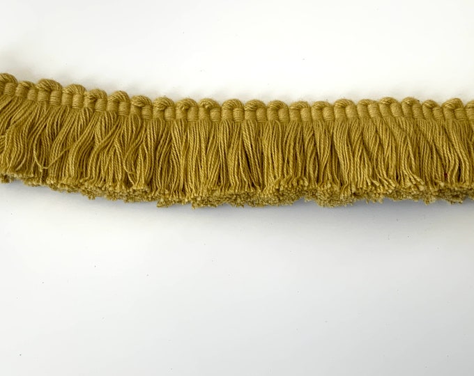 Cut Fringe Trim, Ochre, 100% Cotton, Superb Quality,  Per Meter