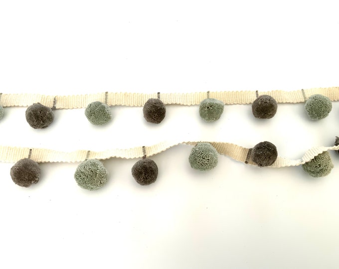 Limited Edition Bobble Trim Fringe, Mole & Laurel, 100% Cotton, Superb Quality,  Per Meter