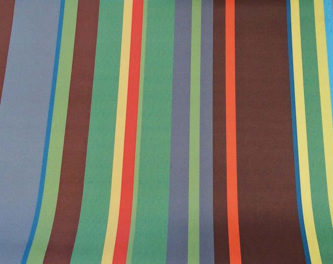 Oilcloth Fabric, PVC Coated, French Stripes, Toulouse Stripe, Per Meter