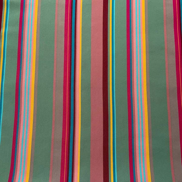 Deckchair Canvas, Lola Multicoloured Stripe, Heavy Duty, 1.5 Meter Length