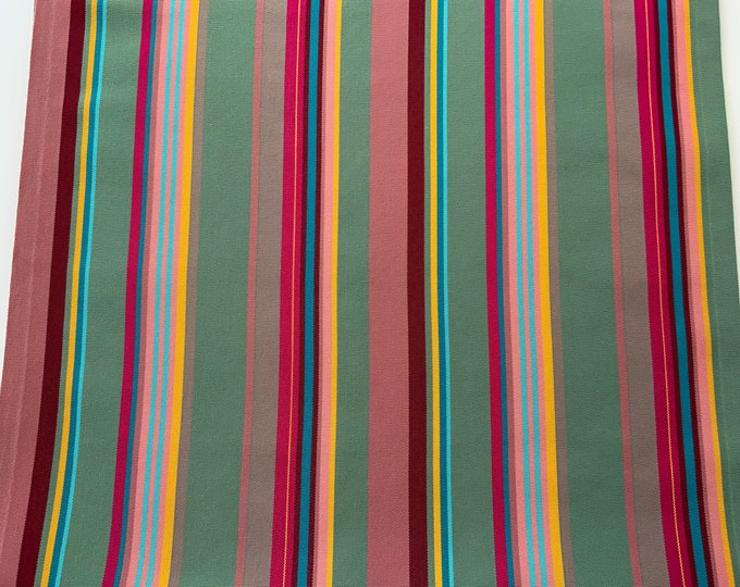 Deckchair Canvas, Lola Multicoloured Stripe, Heavy Duty, 1.5 Meter Length