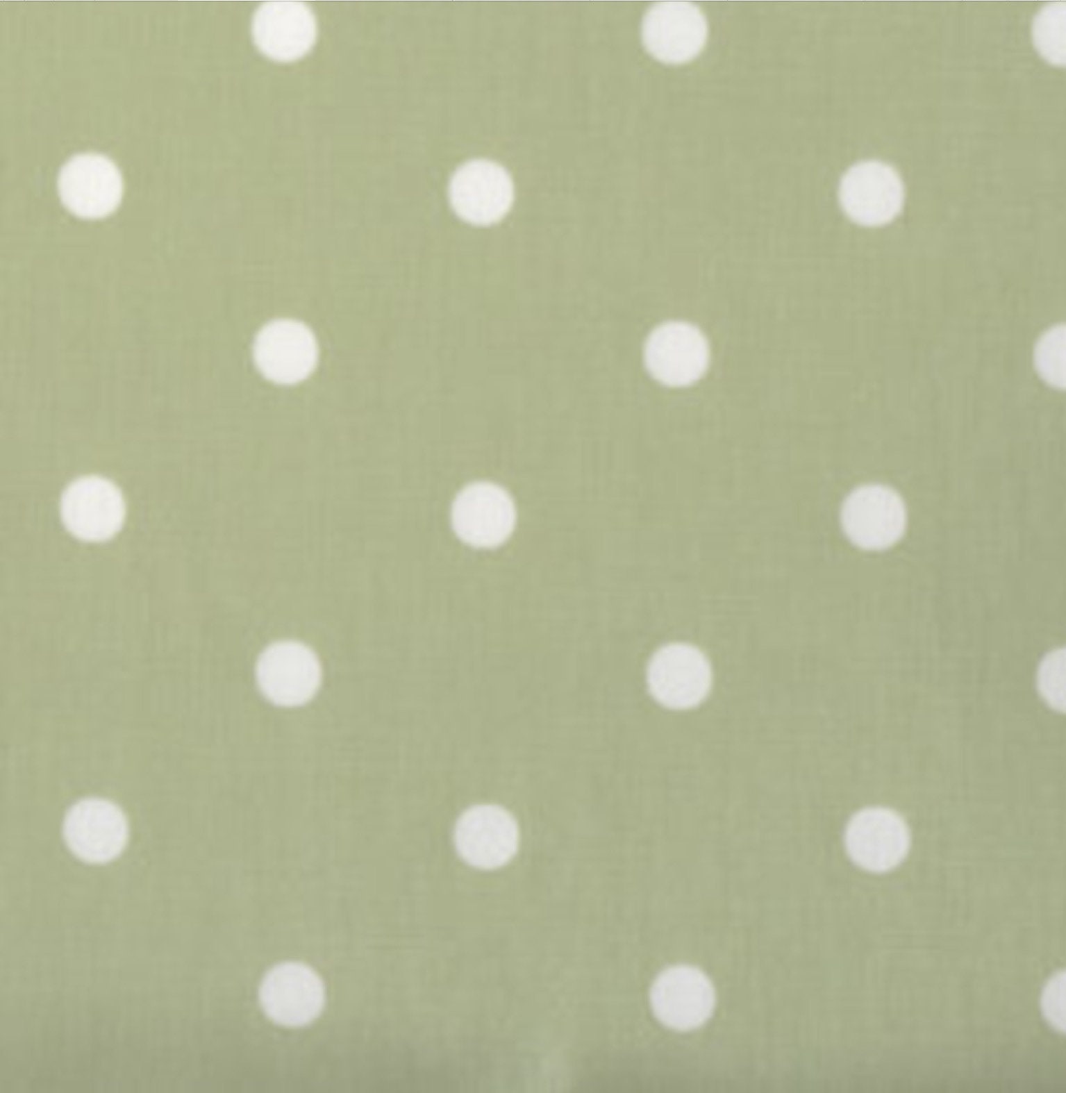 Oilcloth Fabric, PVC Coated, Clarke & Clarke Sage Green Spots, Polka