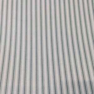 Tessuto in tela cerata, rivestito in PVC, strisce vintage francesi, colorazione indaco, al metro