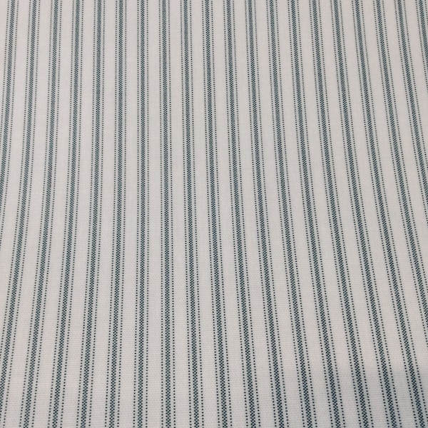 Oilcloth Fabric, PVC Coated, Vintage French Ticking Stripe, Indigo Colourway, Per Meter