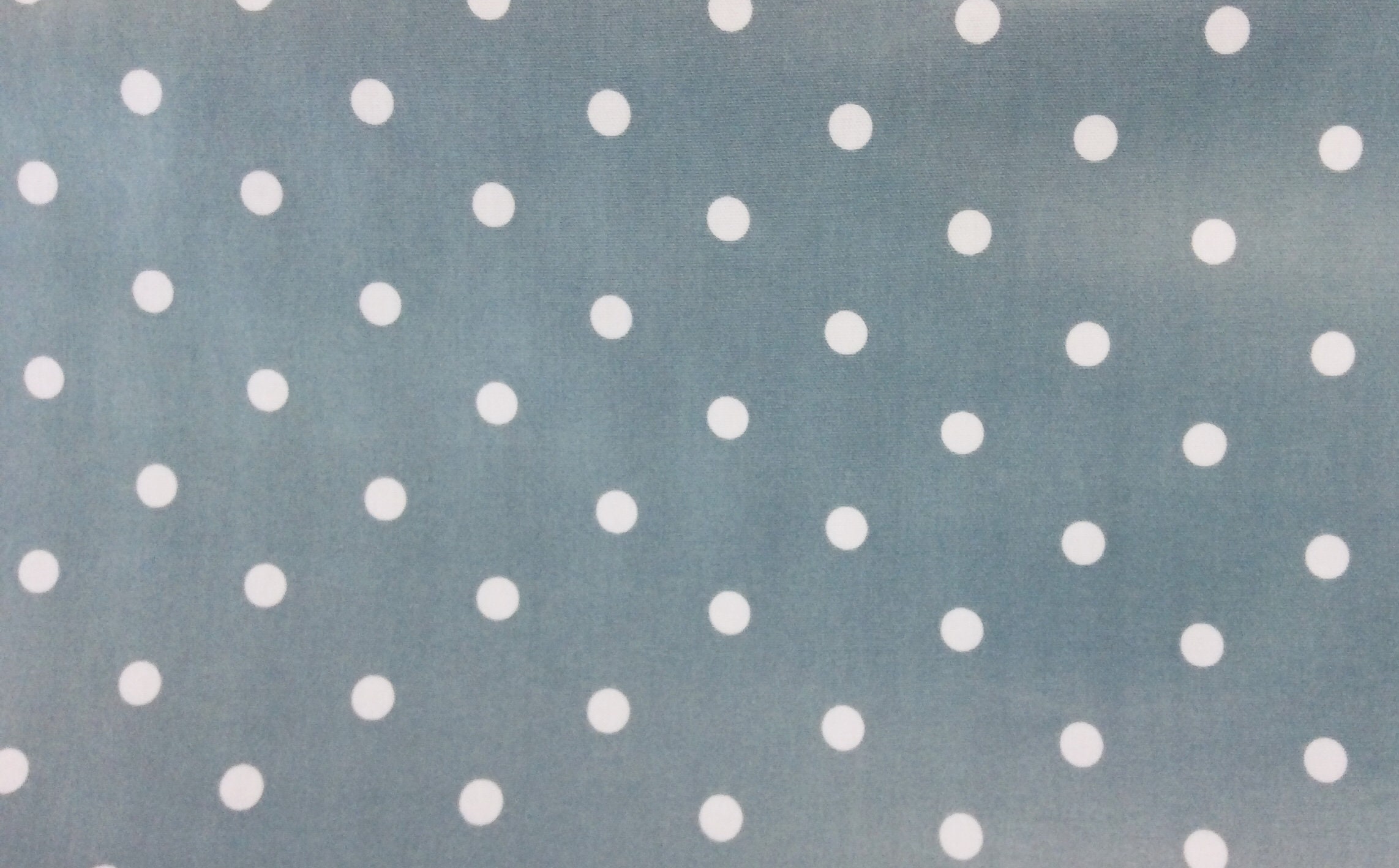 Oilcloth Fabric, PVC Coated, Clarke & Clarke Dotty Spots, Duckegg Blue ...