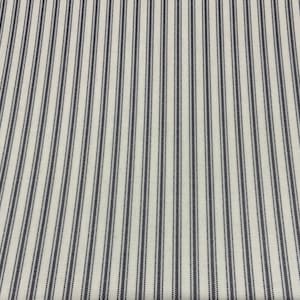 Oilcloth Fabric, PVC Coated, Vintage French Ticking Stripe, Sable Black Colourway, Per Meter