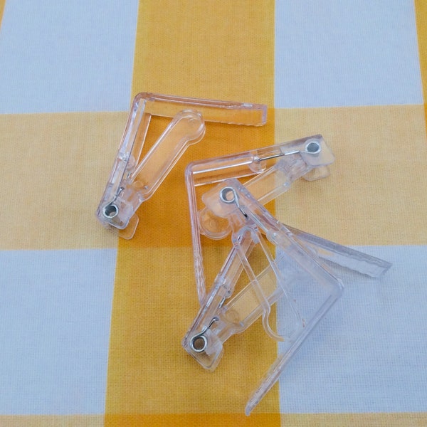 Clear Tablecloth Clips, Set of 4