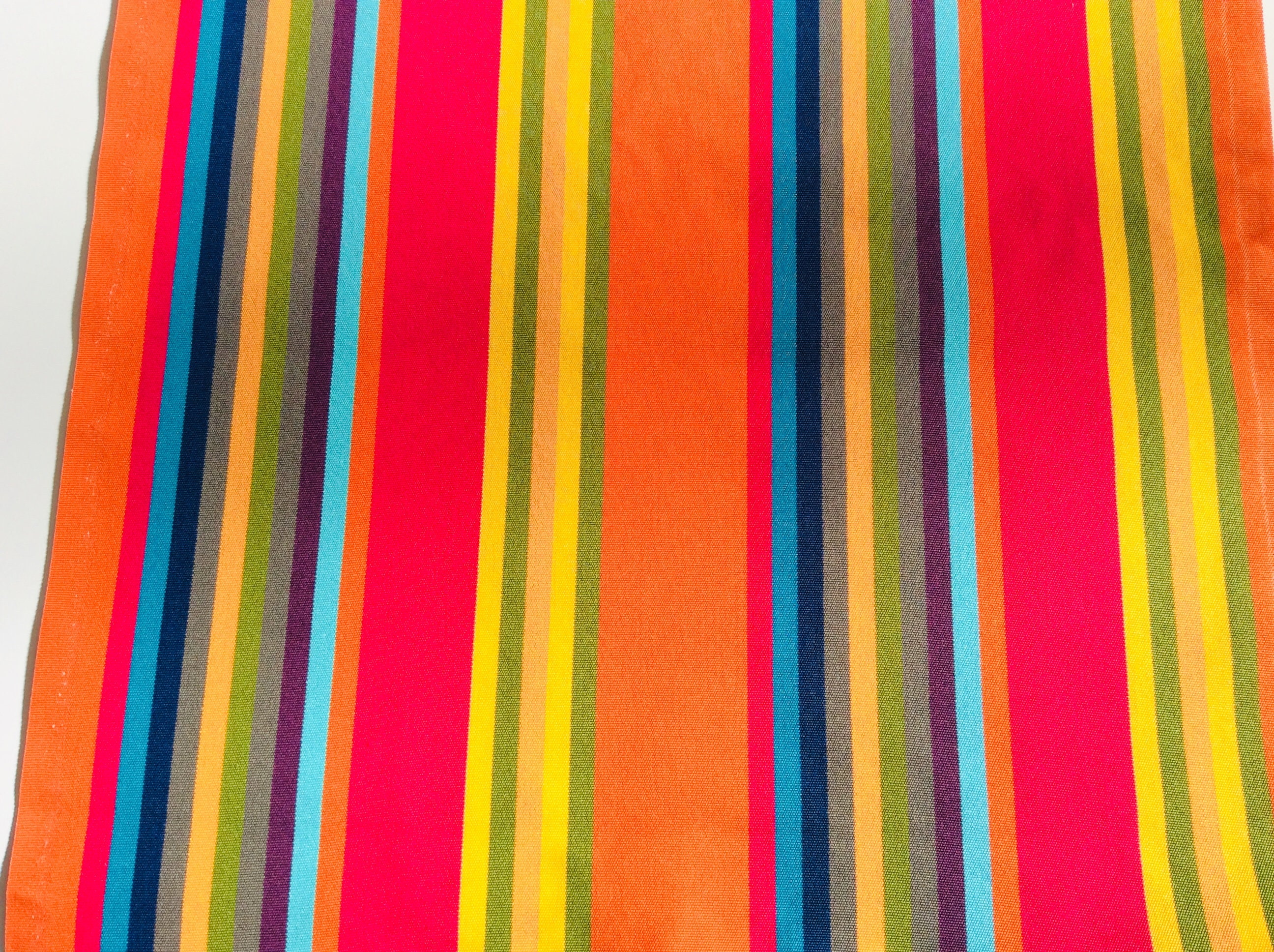 huiswerk maken James Dyson druk Deckchair Canvas Kitty Fuchsia and Orange Stripes Heavy - Etsy