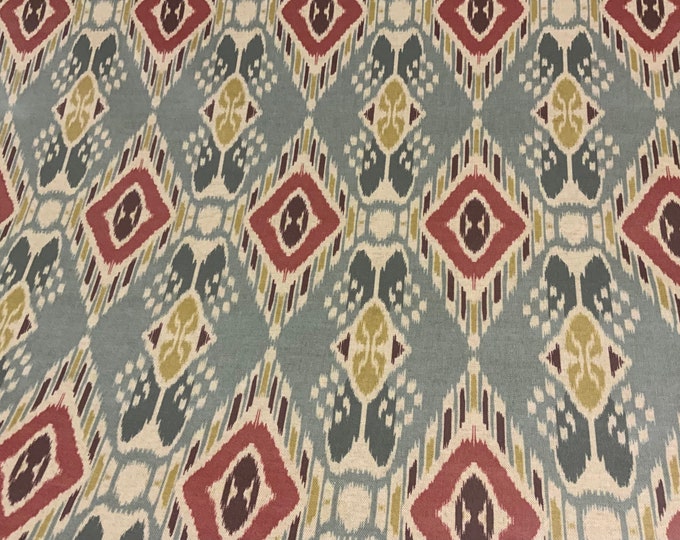 Oilcloth Fabric, PVC Coated, Exclusive Morris Designs, Casablanca in Sea Mist, Per Meter